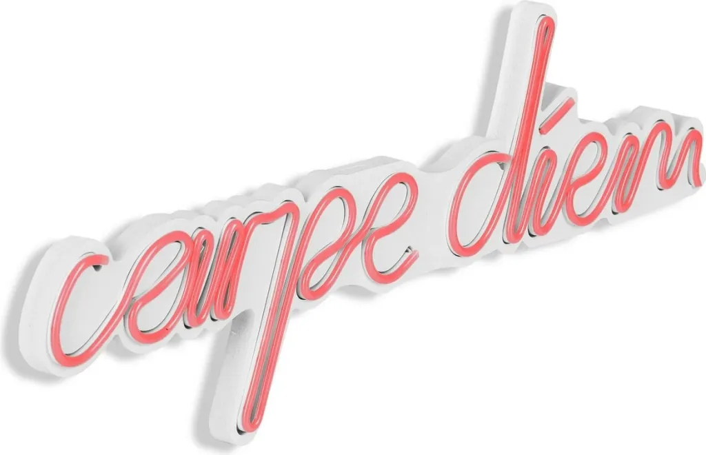 Dekor dritash LED plastike, Carpe Diem, ngjyrë rozë - 8
