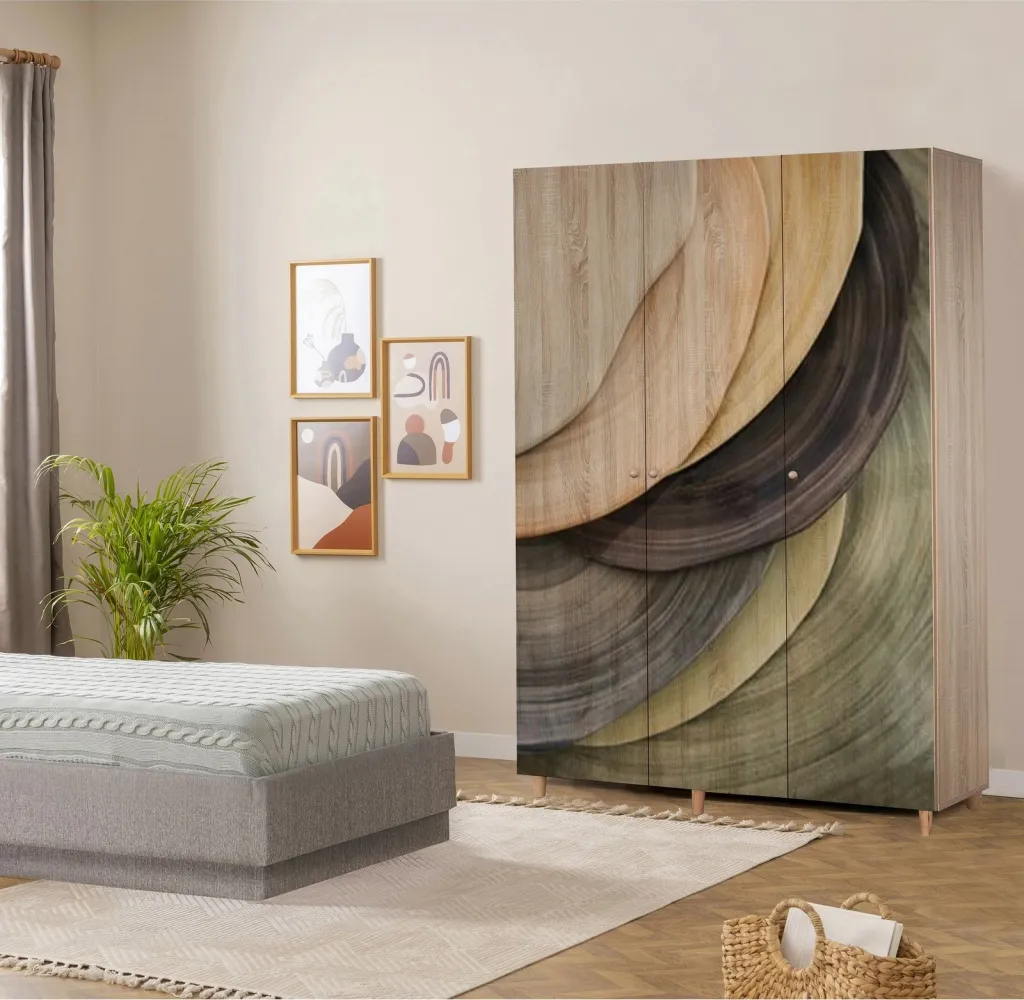Dollap Lena 3, ngjyrë sonomo, 135x192x52cm - 1