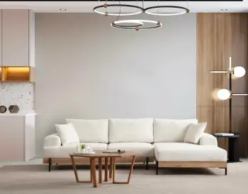 Këndare Atelier del Sofa, Eti Oak, e bardhë, kënd i djathtë