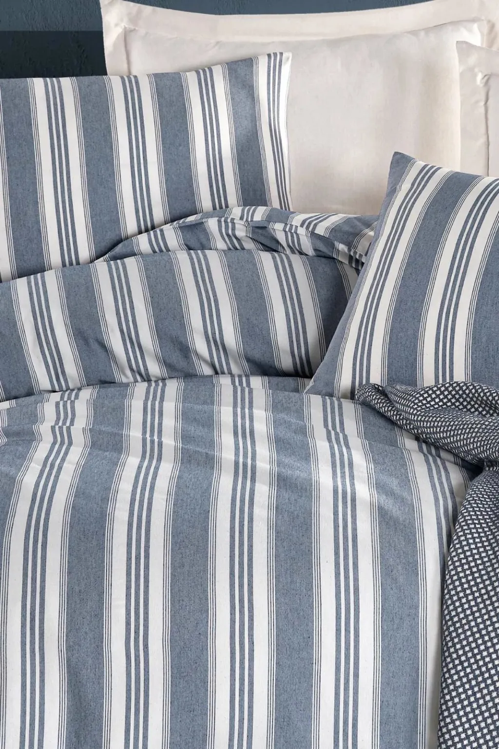 Set mbulesë për jorgan dopio, L'essentiel, Soft Line, ngjyrë navy - 4