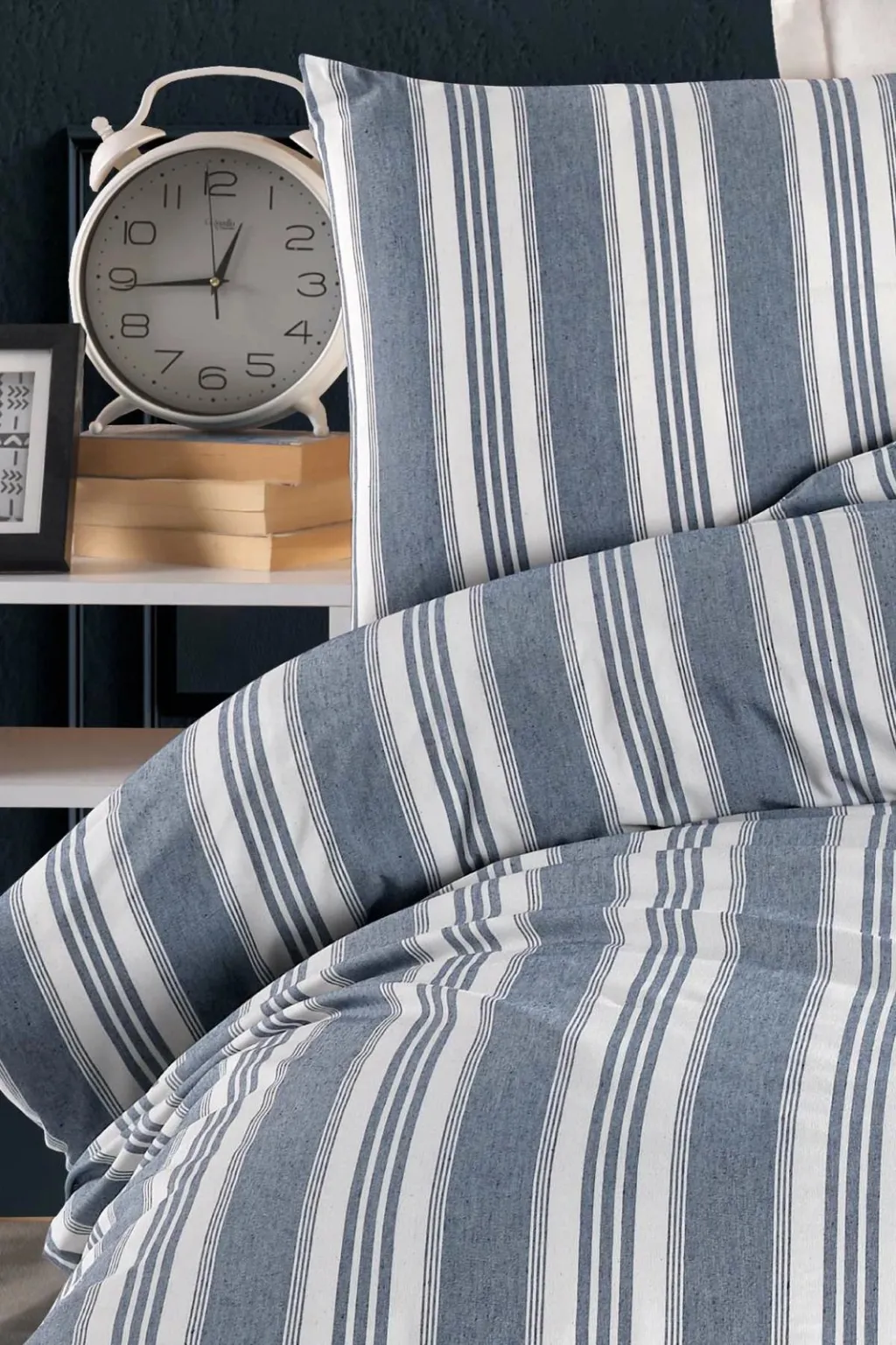 Set mbulesë për jorgan dopio, L'essentiel, Soft Line, ngjyrë navy - 5