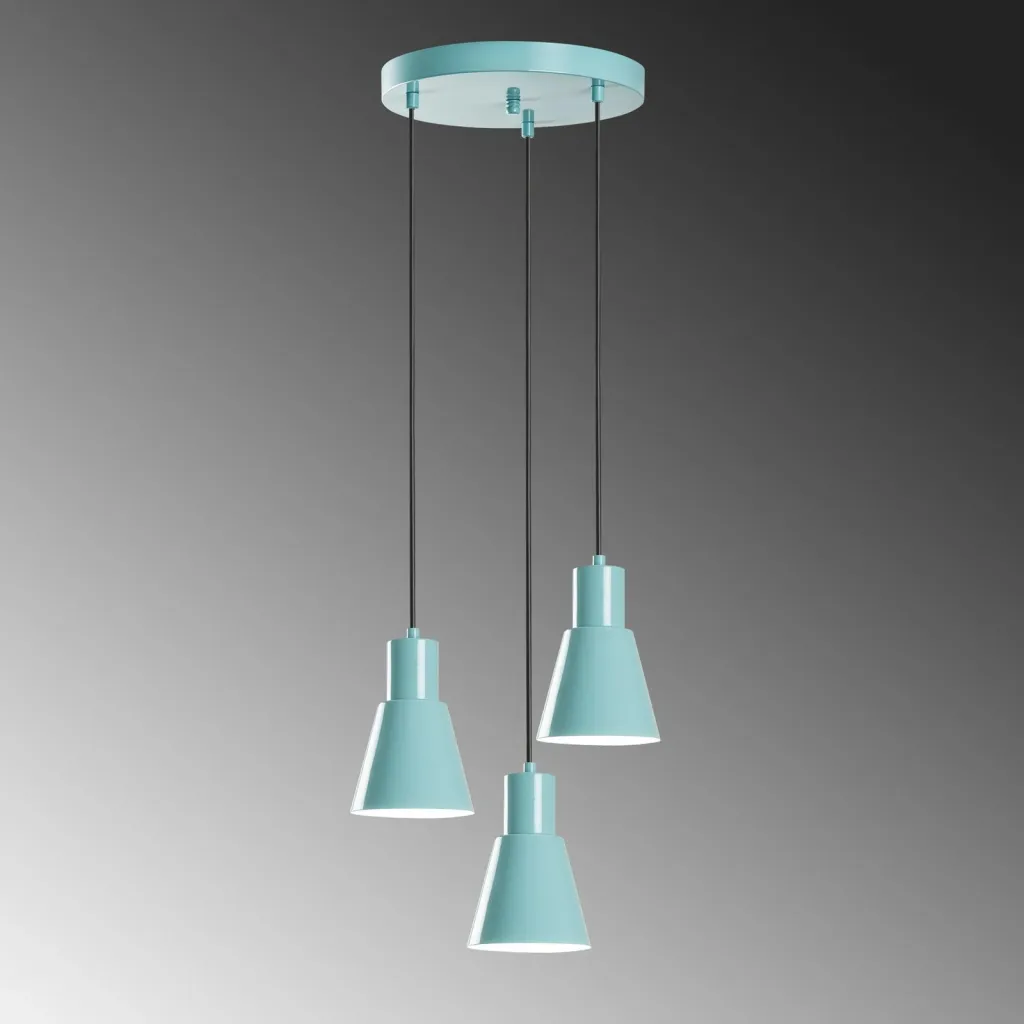 Llambë tavani Opviq, Konikkem - 6357 - 3, ngjyrë turquoise - 6