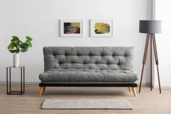 Divan-krevat treshe Atelier del Sofa, Saki, ngjyrë gri e çelët