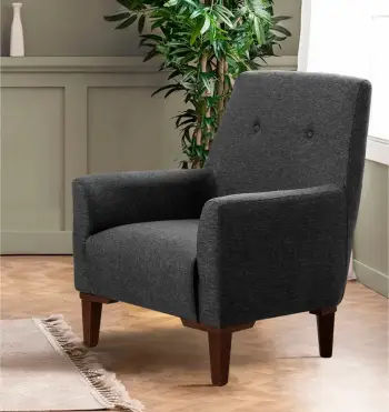 Karrige Wing Atelier del Sofa, ngjyrë antracit, dru arre