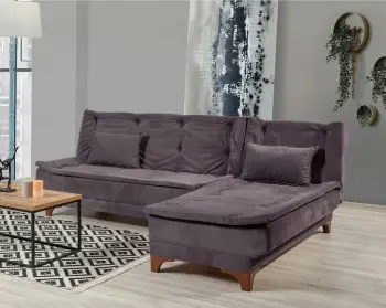 Kënd divan-krevat Atelier del Sofa, kënd i djathtë, ngjyrë antracit
