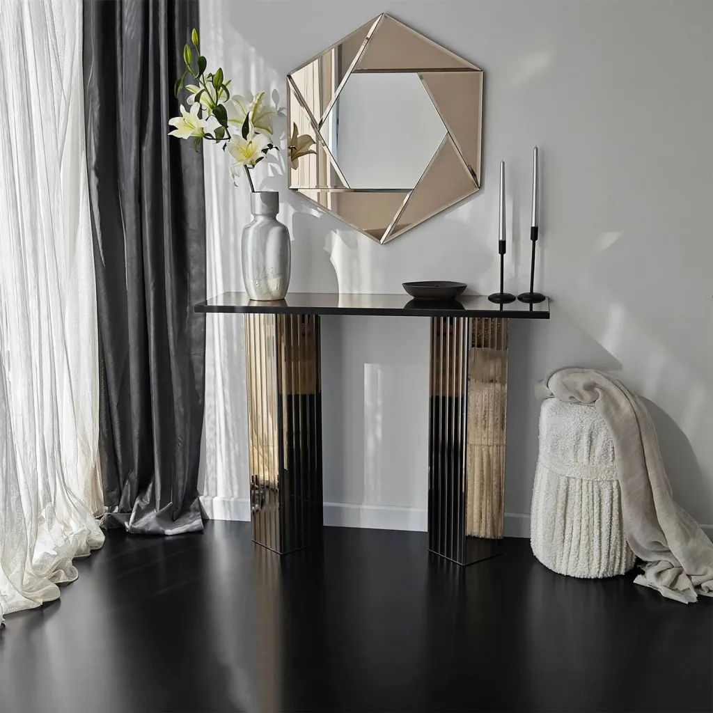 Komodë bronzi Hanah Home, 2 sirtarë - 1