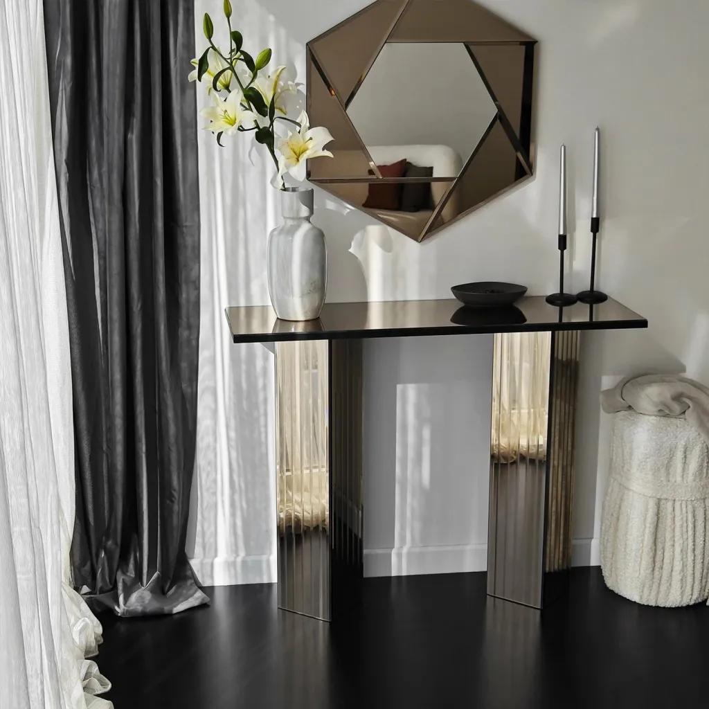 Komodë bronzi Hanah Home, 2 sirtarë - 4