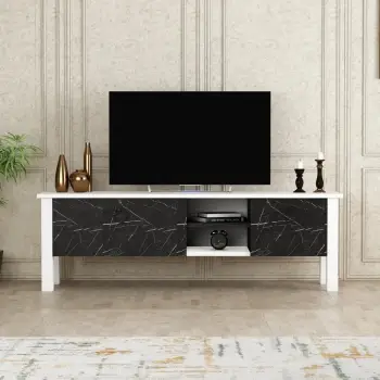 Komodinë për TV Rose, bardhë, zezë