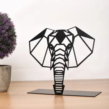 Objekt dekorativ Aberto Design, elefant, ngjyrë e zezë