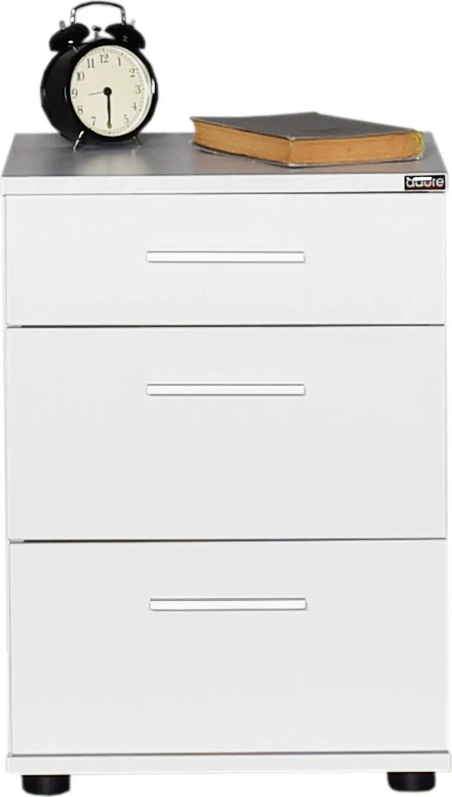 Komodinë Hanah Home, Kmd-530-Bb-1, e bardhë, 3 sirtarë - 1