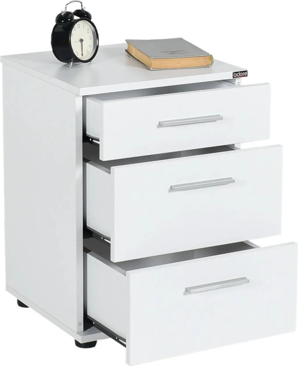 Komodinë Hanah Home, Kmd-530-Bb-1, e bardhë, 3 sirtarë - 5
