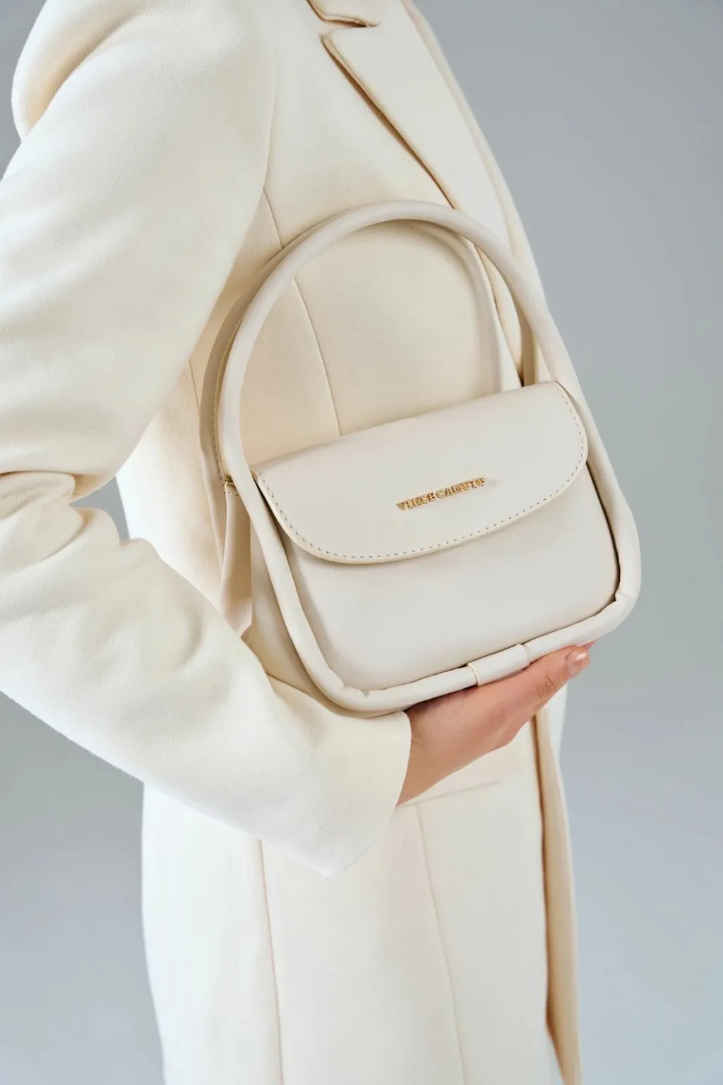 Çantë dore Vince Camuto, Como, krem - 10