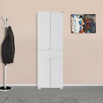 Dollap multifunksional, ngjyrë e bardhë, Hanah Home, Adr-441-Pp-1
