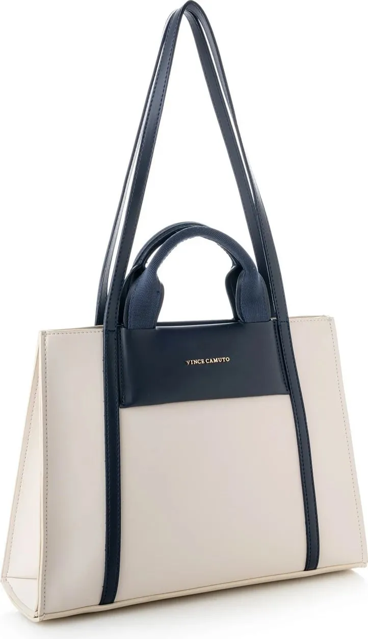 Tote bag Vince Camuto, Umbria, krem dhe kaltër e errët - 1