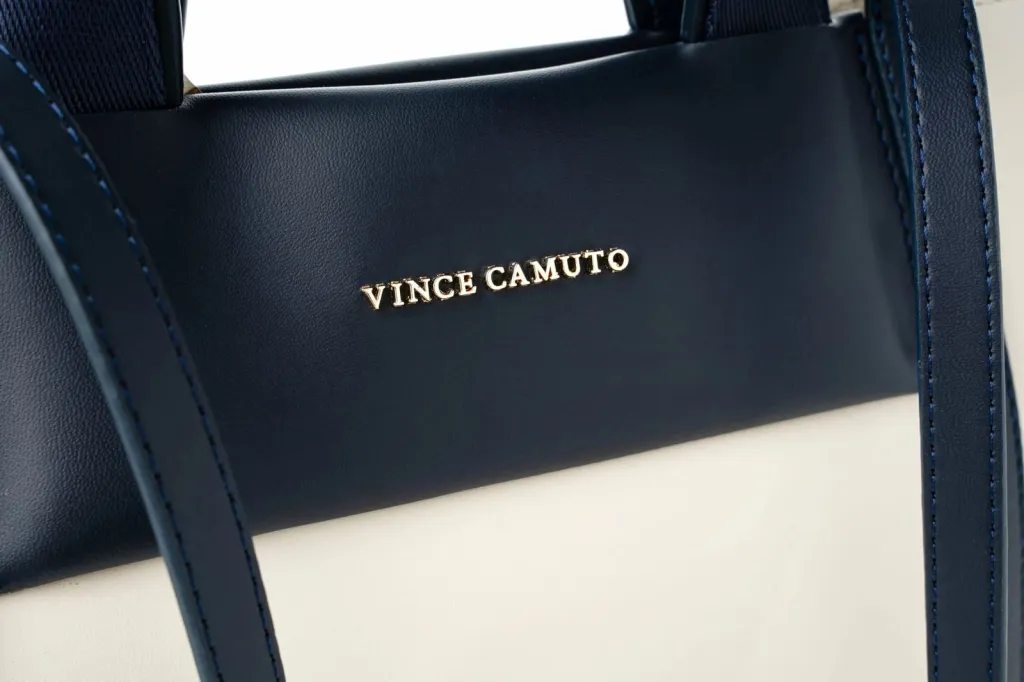 Tote bag Vince Camuto, Umbria, krem dhe kaltër e errët - 3
