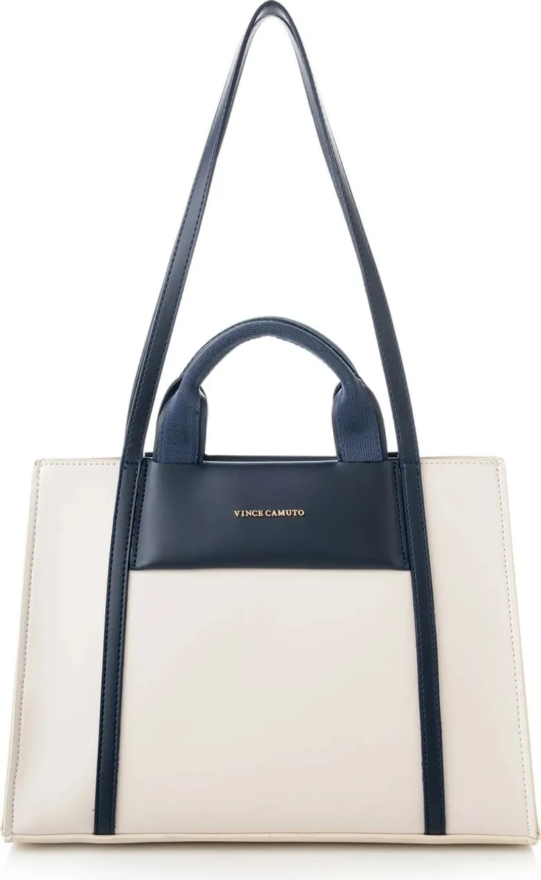 Tote bag Vince Camuto, Umbria, krem dhe kaltër e errët - 4