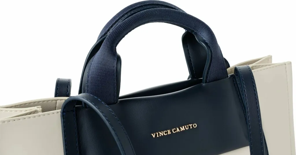 Tote bag Vince Camuto, Umbria, krem dhe kaltër e errët - 6