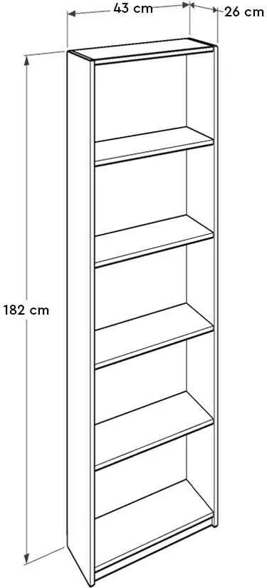 Raft librash Hanah Home, Ktp-325-Bb-1, ngjyrë e bardhë - 4