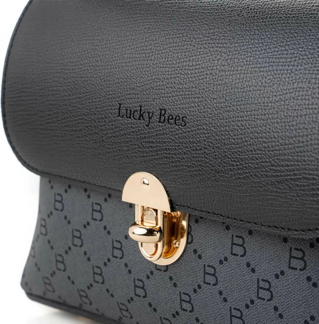 Çantë crossbody Lucky Bees, 1278, e zezë, gri - 6