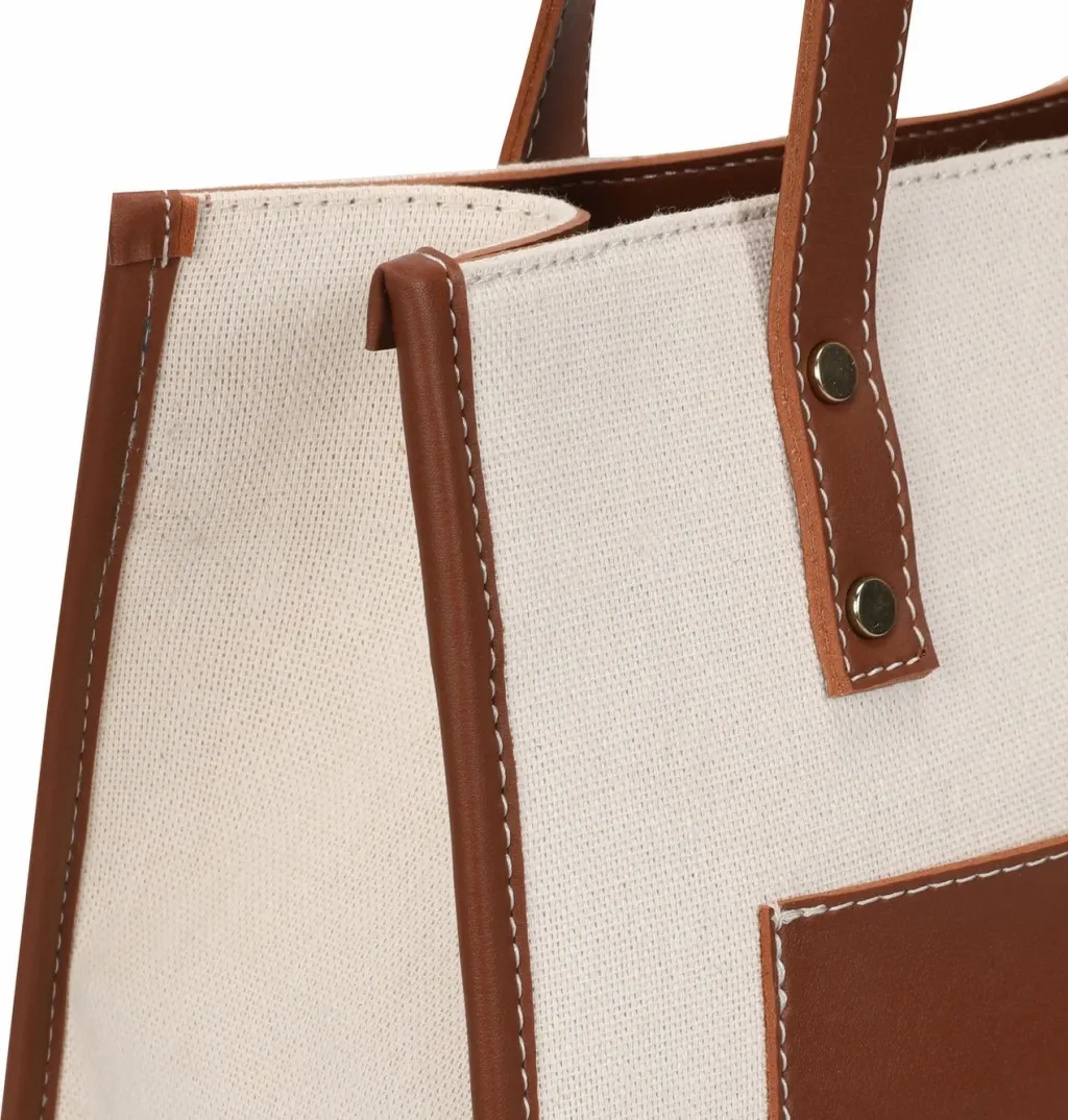Torbë tote Lucky Bees, kafe dhe krem, 376 - 4