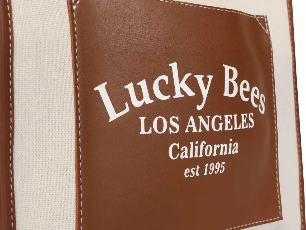 Torbë tote Lucky Bees, kafe dhe krem, 376 - 6