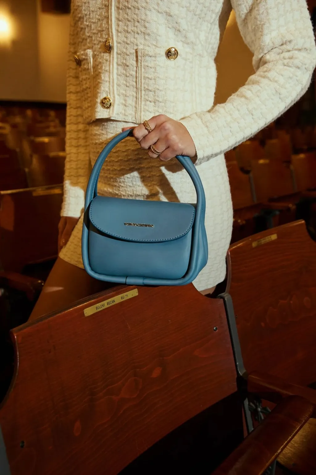 Çantë dore, ngjyrë indigo, Vince Camuto, Como - 10