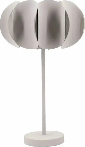 Llambë tavoline Fulvia, metal i bardhë, 37x37x62cm