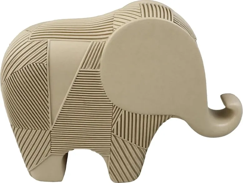 Dekor elefant Alfin, polirezine, bezhë, 21x7x15cm - 1