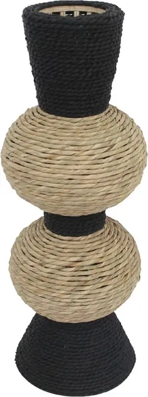 Vazo dekorative Nubia, litar natyral, dru i zi, 22x22x61cm