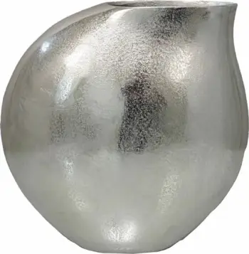 Vazo dekorative BRONTIE, alumin, ngjyrë argjendi, 40x17x40 cm