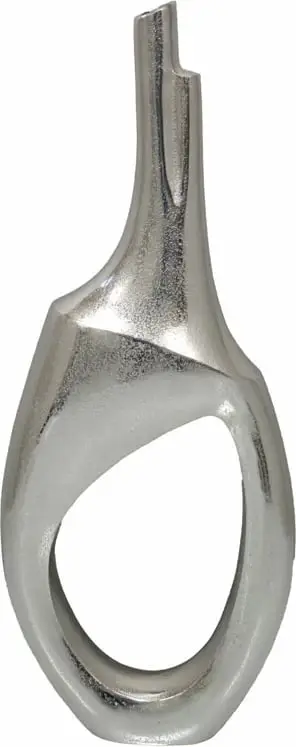 Vazo CALAN, alumin, ngjyrë argjendi, 23x8x59 cm