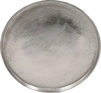 Tabaka dekorative LUNA, alumin, argjend, 36x36x2cm