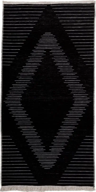 Qilim korridori Sight, 80x170, material tekstili, ngjyrë e zezë-gri - 1