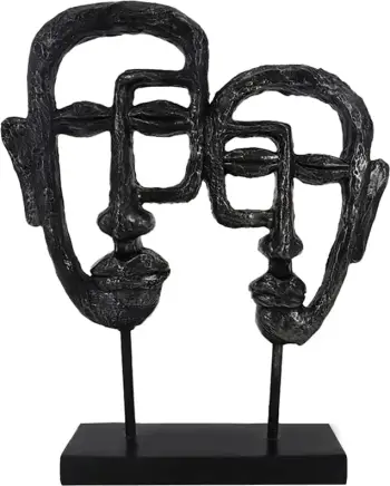 Dekor totem i zi, polirezine, 23x6x28cm