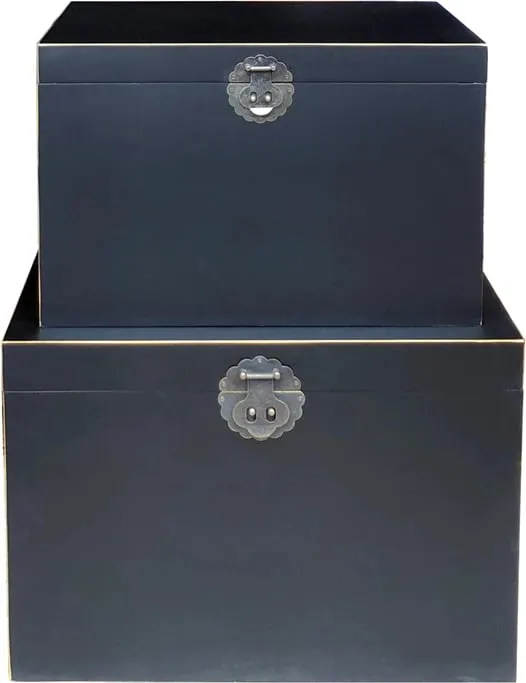 Set arkash japoneze, 2 copë, e zezë dhe ari, 60x40x42 - 1