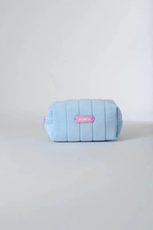 Noelle Cosmetic Bag Plush Pouch Blue - 1