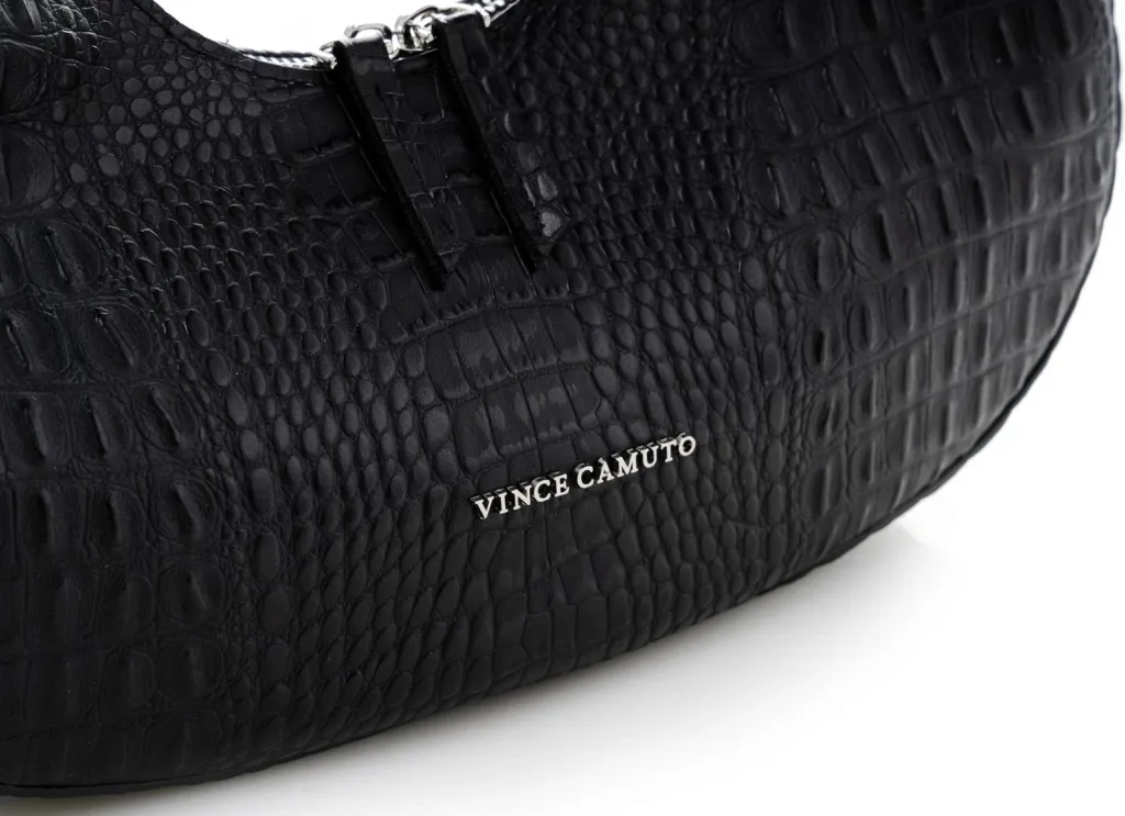 Çantë krahu Vince Camuto Riviera, krokodil e zezë - 7