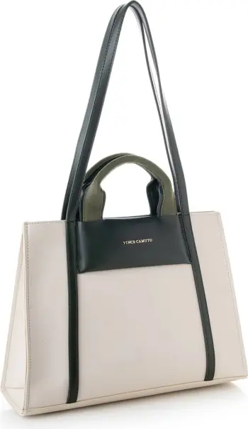 Tote bag Vince Camuto, Umbria, krem dhe e gjelbër e errët