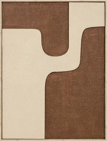 Pikturë dekorative Meadow A, kornizë druri natyral, kanavacë, kafe-bezhë, 60x80x3.2cm