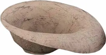 Enë dekorative EARTH BOWL, alumin, ngjyrë kafe e çelët dhe e errët, 32x32x11cm