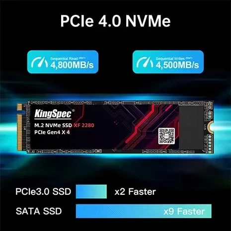 Kingspec SSD M.2 PCIe Xf-1TB 2280 - 1