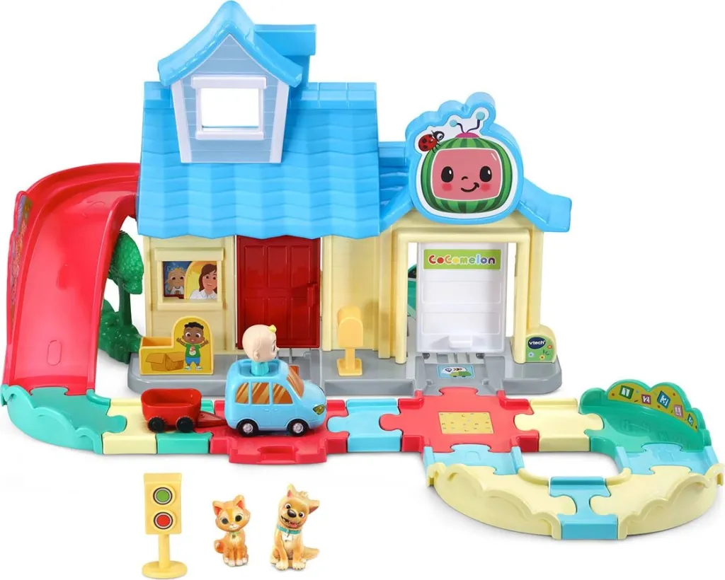 VTech Cocomelon Toot-Toot Drivers JJ's House Track Playset - 1