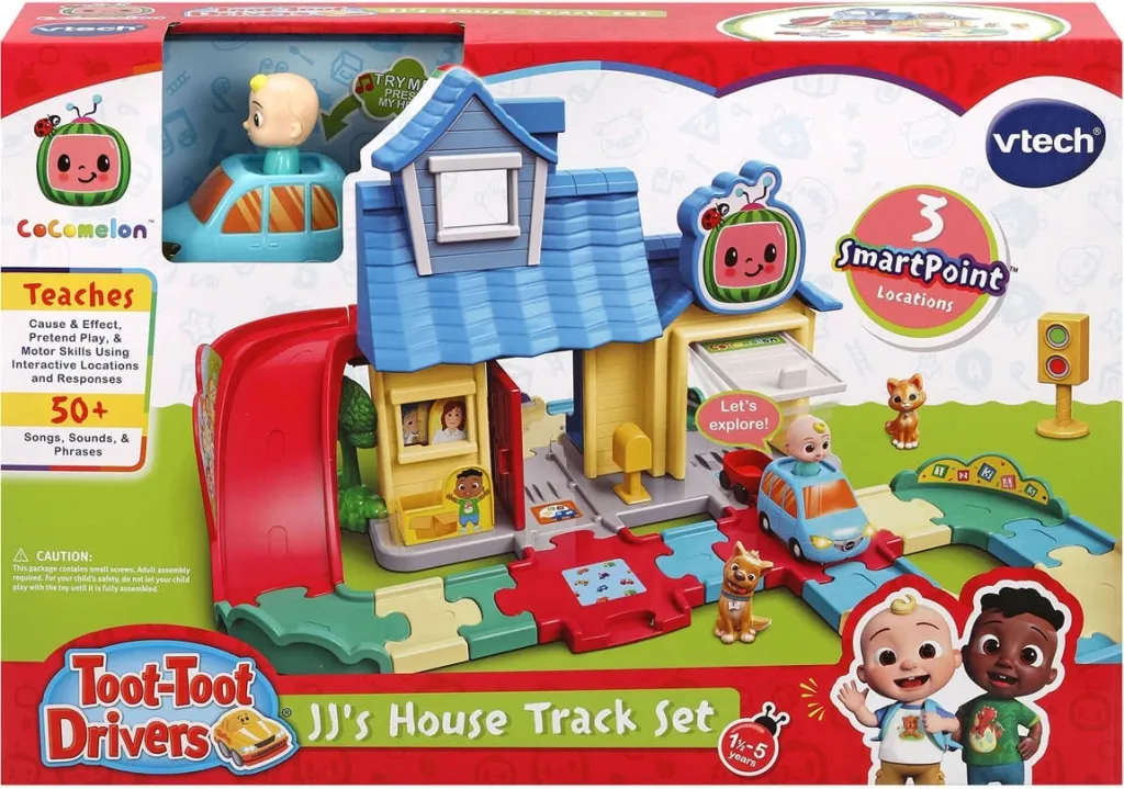 VTech Cocomelon Toot-Toot Drivers JJ's House Track Playset - 2