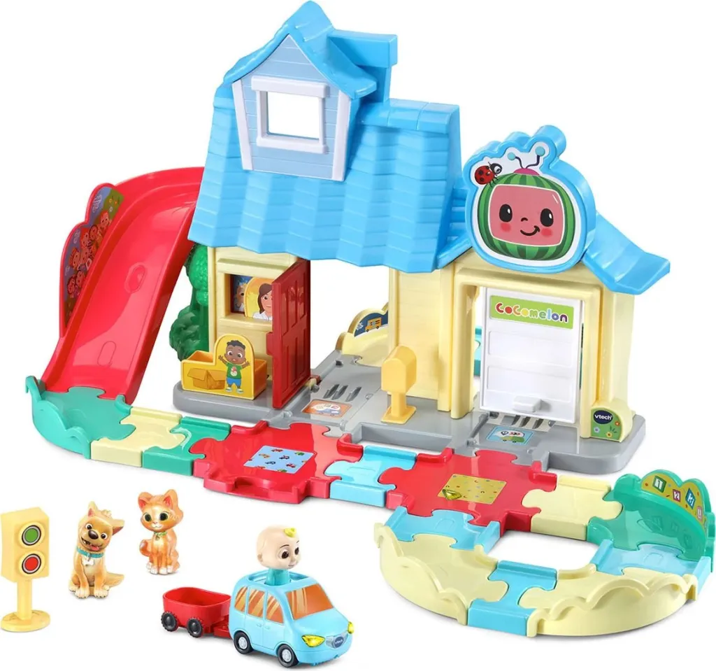 VTech Cocomelon Toot-Toot Drivers JJ's House Track Playset - 3
