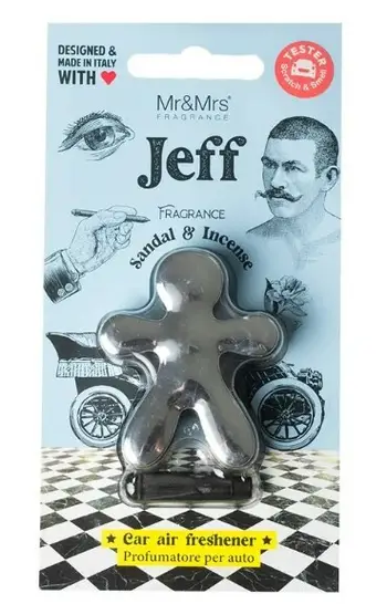 Aromë për veturë Jeff Sandal and Incense Chrome Silver Car Fragrances