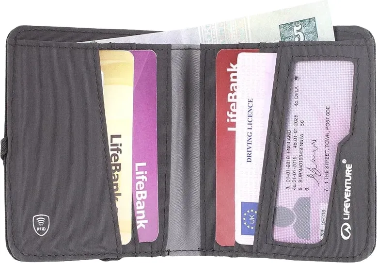 RFID Compact Wallet, Recycled, Grey - 2