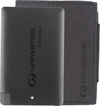 RFiD Charger Wallet with power bank, Recycled, Grey