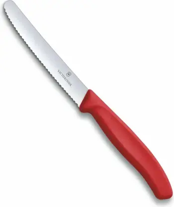 Thikë për domate, Victorinox SwissClassic, tip i rrumbullakët, e kuqe