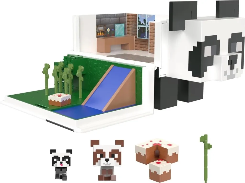 Minecraft Mob Head Minis - Panda Playhouse Playset - 1