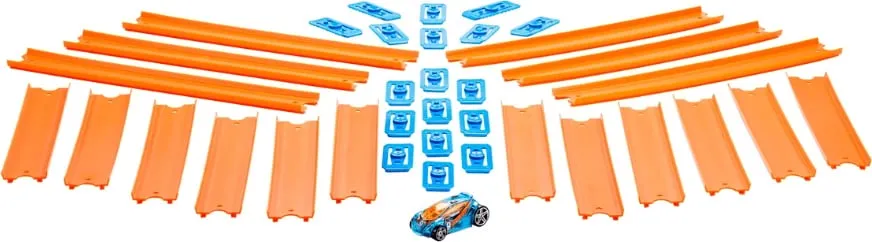 Hot Wheels Track Builder Straight Track with Car - 1